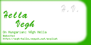 hella vegh business card